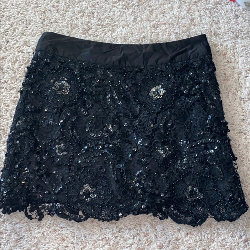 ✨Black sequence mini skirt✨